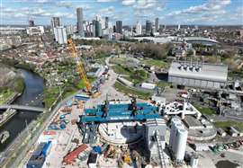 The Super Sewer gets capped (Image: Sarens)