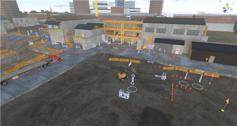Virtual reality image of the ANSI Compliant Assessment Scenario